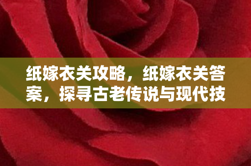 纸嫁衣关攻略,纸嫁衣关答案,探寻古老传说与现代技术的融合 纸嫁衣关攻略,纸嫁衣关答案,探寻古老传说与现代技术的融合