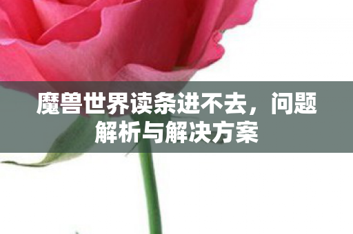 魔兽世界读条进不去，问题解析与解决方案