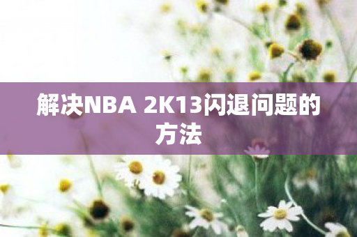 解决NBA 2K13闪退问题的方法