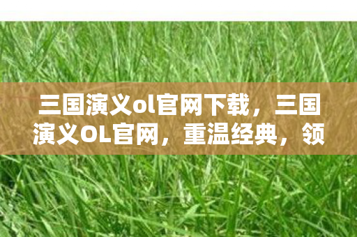 三国演义ol官网下载,三国演义OL官网,重温经典,领略策略与智慧的碰撞 三国演义ol官网下载,三国演义OL官网,重温经典,领略策略与智慧的碰撞