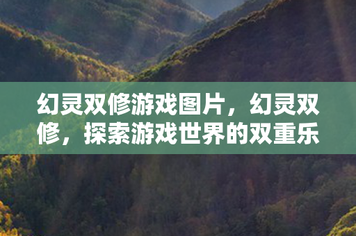 幻灵双修游戏图片，幻灵双修，探索游戏世界的双重乐趣