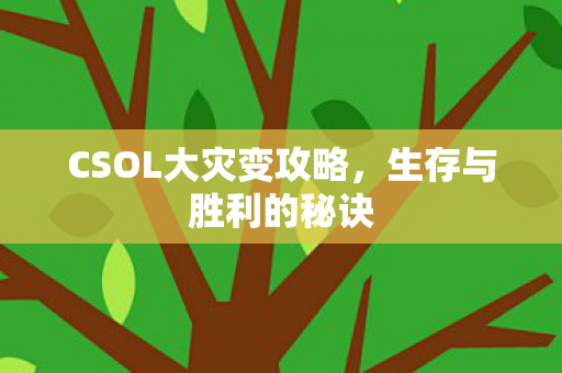 CSOL大灾变攻略，生存与胜利的秘诀