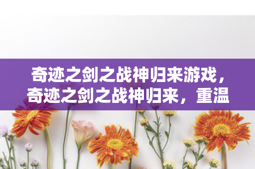 奇迹之剑之战神归来游戏，奇迹之剑之战神归来，重温经典，再战江湖
