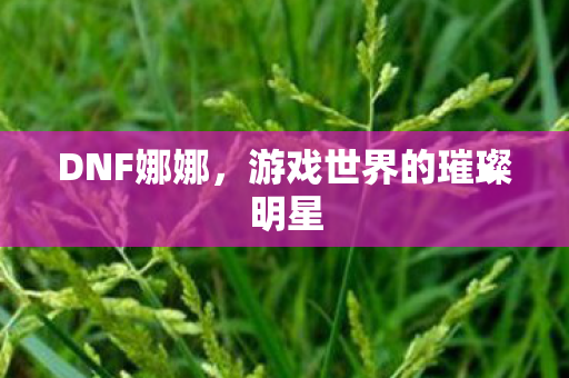 DNF娜娜，游戏世界的璀璨明星