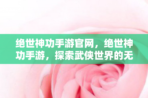 绝世神功手游官网，绝世神功手游，探索武侠世界的无尽奥秘