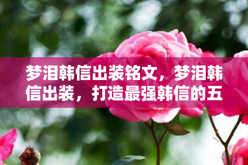 梦泪韩信出装铭文,梦泪韩信出装,打造最强韩信的五大核心装备 梦泪韩信出装铭文,梦泪韩信出装,打造最强韩信的五大核心装备