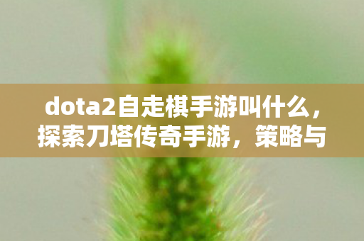 dota2自走棋手游叫什么,探索刀塔传奇手游,策略与激情的完美结合 dota2自走棋手游叫什么,探索刀塔传奇手游,策略与激情的完美结合