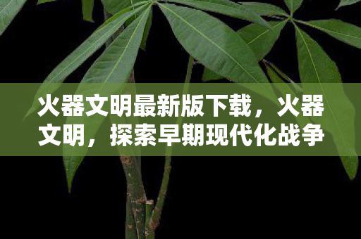 火器文明最新版下载，火器文明，探索早期现代化战争的奥秘