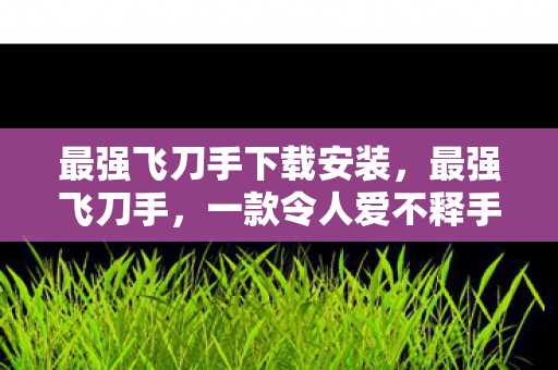 最强飞刀手下载安装，最强飞刀手，一款令人爱不释手的休闲游戏