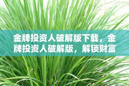 金牌投资人破解版下载,金牌投资人破解版,解锁财富增长新路径 金牌投资人破解版下载,金牌投资人破解版,解锁财富增长新路径