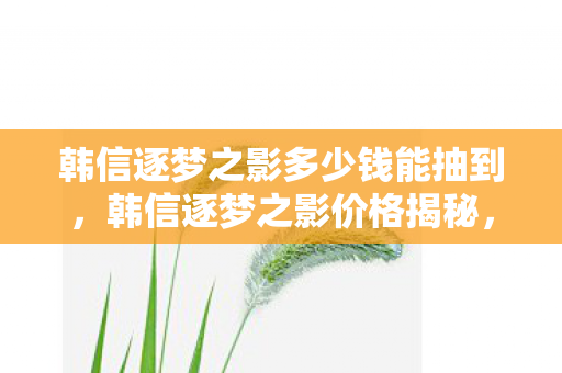 韩信逐梦之影多少钱能抽到,韩信逐梦之影价格揭秘,探寻皮肤背后的价值 韩信逐梦之影多少钱能抽到,韩信逐梦之影价格揭秘,探寻皮肤背后的价值