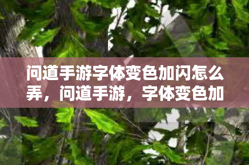 问道手游字体变色加闪怎么弄，问道手游，字体变色加闪，打造炫酷游戏体验