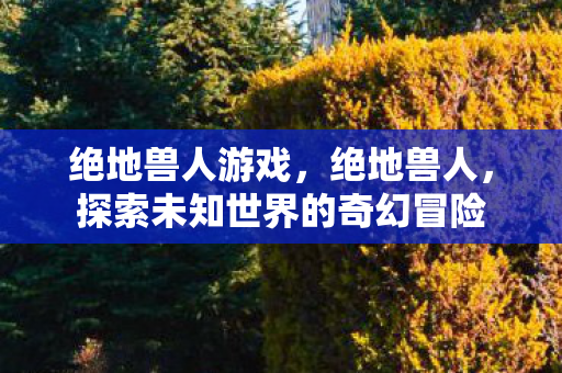 绝地兽人游戏，绝地兽人，探索未知世界的奇幻冒险