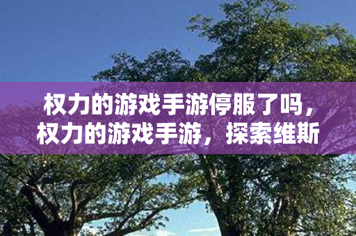 权力的游戏手游停服了吗,权力的游戏手游,探索维斯特洛大陆的奇幻之旅 权力的游戏手游停服了吗,权力的游戏手游,探索维斯特洛大陆的奇幻之旅