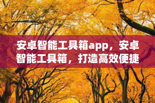 安卓智能工具箱app,安卓智能工具箱,打造高效便捷的手机生活 安卓智能工具箱app,安卓智能工具箱,打造高效便捷的手机生活
