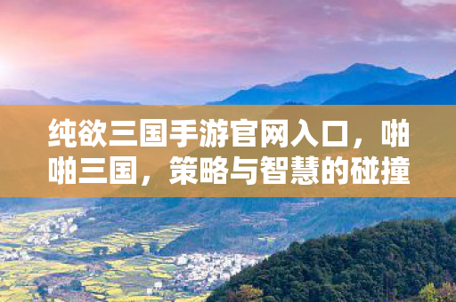 纯欲三国手游官网入口，啪啪三国，策略与智慧的碰撞