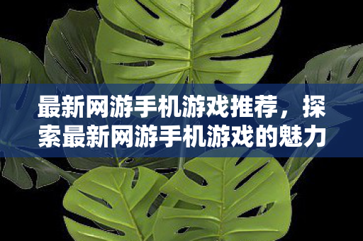 最新网游手机游戏推荐，探索最新网游手机游戏的魅力与未来