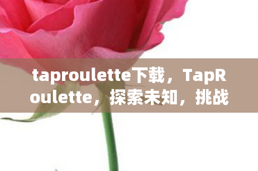 taproulette下载，TapRoulette，探索未知，挑战自我