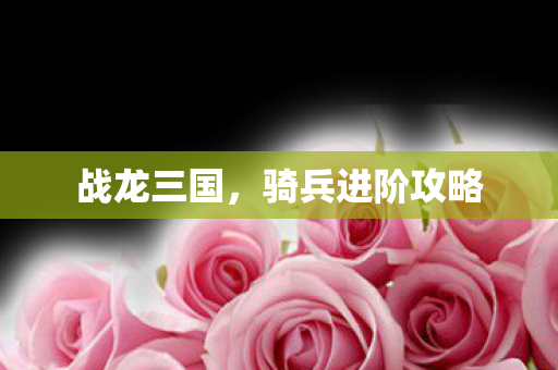 战龙三国,骑兵进阶攻略 战龙三国,骑兵进阶攻略
