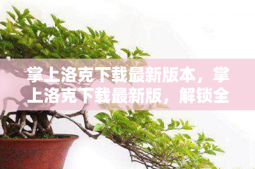 掌上洛克下载最新版本,掌上洛克下载最新版,解锁全新冒险,尽在指尖 掌上洛克下载最新版本,掌上洛克下载最新版,解锁全新冒险,尽在指尖