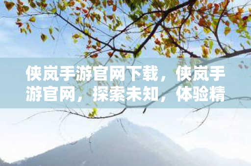 侠岚手游官网下载,侠岚手游官网,探索未知,体验精彩 侠岚手游官网下载,侠岚手游官网,探索未知,体验精彩