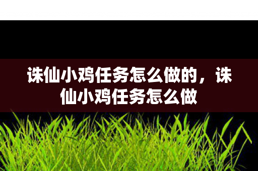 诛仙小鸡任务怎么做的,诛仙小鸡任务怎么做 诛仙小鸡任务怎么做的,诛仙小鸡任务怎么做