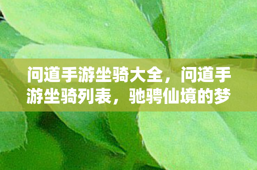 问道手游坐骑大全,问道手游坐骑列表,驰骋仙境的梦幻坐骑 问道手游坐骑大全,问道手游坐骑列表,驰骋仙境的梦幻坐骑