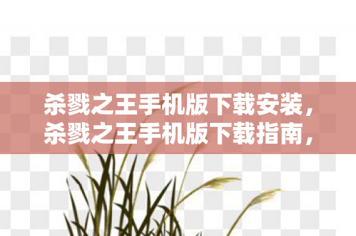 杀戮之王手机版下载安装，杀戮之王手机版下载指南，畅享指尖上的冒险之旅