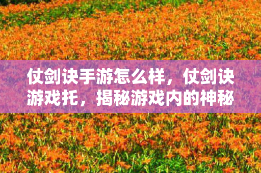 仗剑诀手游怎么样,仗剑诀游戏托,揭秘游戏内的神秘力量 仗剑诀手游怎么样,仗剑诀游戏托,揭秘游戏内的神秘力量
