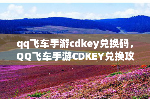 qq飞车手游cdkey兑换码，QQ飞车手游CDKEY兑换攻略，解锁专属福利，畅享极速漂移