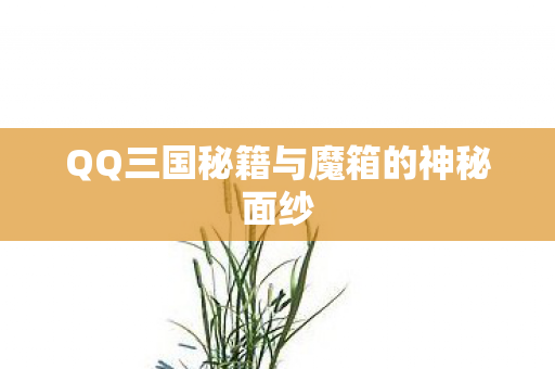 QQ三国秘籍与魔箱的神秘面纱 QQ三国秘籍与魔箱的神秘面纱