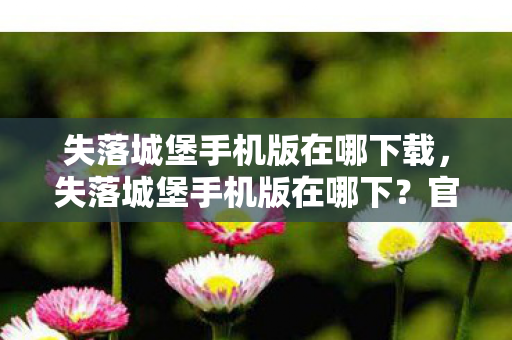失落城堡手机版在哪下载，失落城堡手机版在哪下？官方渠道获取攻略
