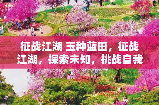 征战江湖 玉种蓝田,征战江湖,探索未知,挑战自我 征战江湖 玉种蓝田,征战江湖,探索未知,挑战自我