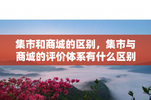 集市和商城的区别,集市与商城的评价体系有什么区别 集市和商城的区别,集市与商城的评价体系有什么区别