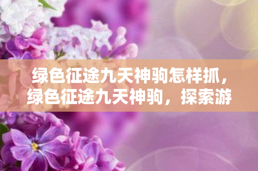 绿色征途九天神驹怎样抓,绿色征途九天神驹,探索游戏中的奇幻之旅 绿色征途九天神驹怎样抓,绿色征途九天神驹,探索游戏中的奇幻之旅