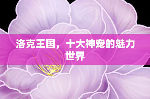 洛克王国,十大神宠的魅力世界 洛克王国,十大神宠的魅力世界