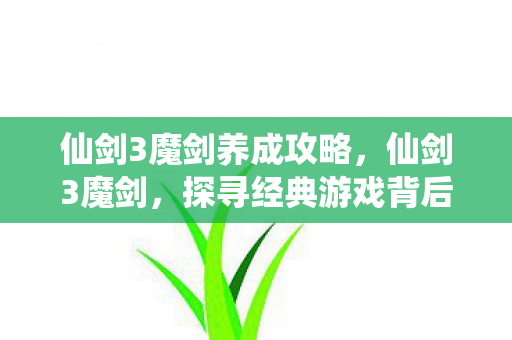 仙剑3魔剑养成攻略，仙剑3魔剑，探寻经典游戏背后的神秘力量