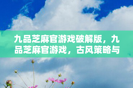 九品芝麻官游戏破解版，九品芝麻官游戏，古风策略与权谋的完美结合