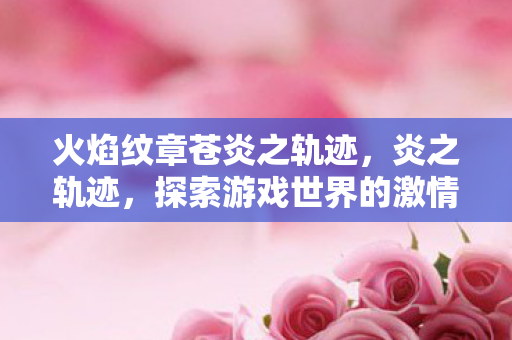 火焰纹章苍炎之轨迹，炎之轨迹，探索游戏世界的激情与梦想