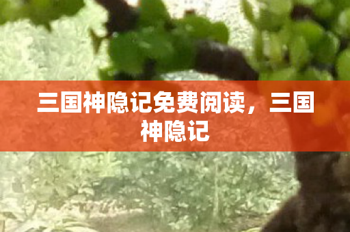三国神隐记免费阅读,三国神隐记 三国神隐记免费阅读,三国神隐记
