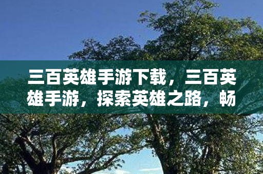 三百英雄手游下载,三百英雄手游,探索英雄之路,畅享竞技盛宴 三百英雄手游下载,三百英雄手游,探索英雄之路,畅享竞技盛宴
