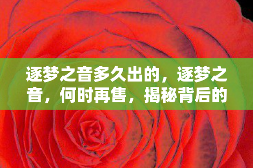 逐梦之音多久出的,逐梦之音,何时再售,揭秘背后的音乐之旅 逐梦之音多久出的,逐梦之音,何时再售,揭秘背后的音乐之旅