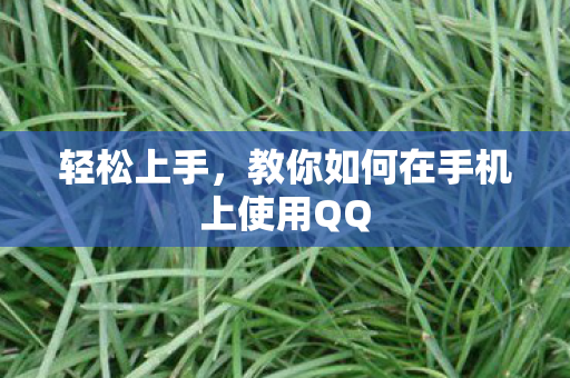 轻松上手,教你如何在手机上使用QQ 轻松上手,教你如何在手机上使用QQ