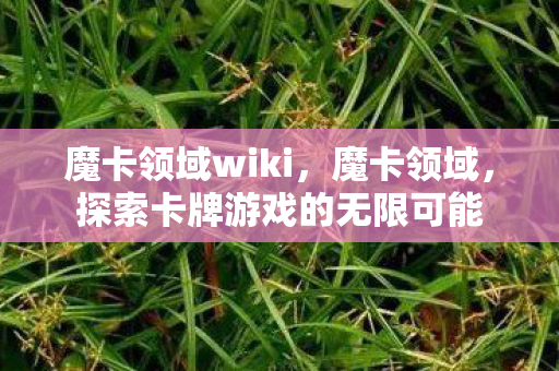 魔卡领域wiki,魔卡领域,探索卡牌游戏的无限可能 魔卡领域wiki,魔卡领域,探索卡牌游戏的无限可能