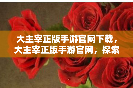 大主宰正版手游官网下载,大主宰正版手游官网,探索无尽世界的奇幻之旅 大主宰正版手游官网下载,大主宰正版手游官网,探索无尽世界的奇幻之旅