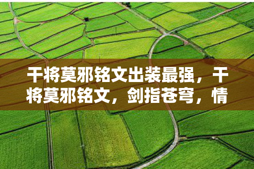 干将莫邪铭文出装最强,干将莫邪铭文,剑指苍穹,情深意长 干将莫邪铭文出装最强,干将莫邪铭文,剑指苍穹,情深意长