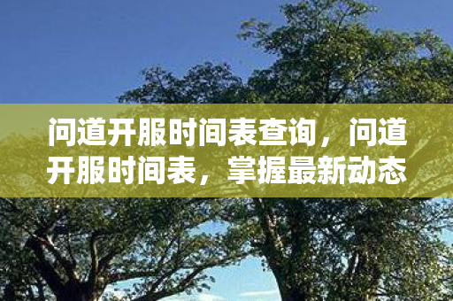 问道开服时间表查询,问道开服时间表,掌握最新动态,畅游仙侠世界 问道开服时间表查询,问道开服时间表,掌握最新动态,畅游仙侠世界