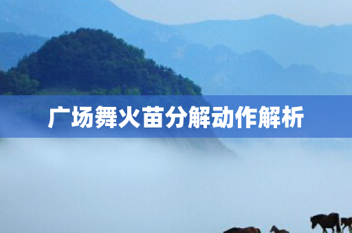 广场舞火苗分解动作解析 广场舞火苗分解动作解析
