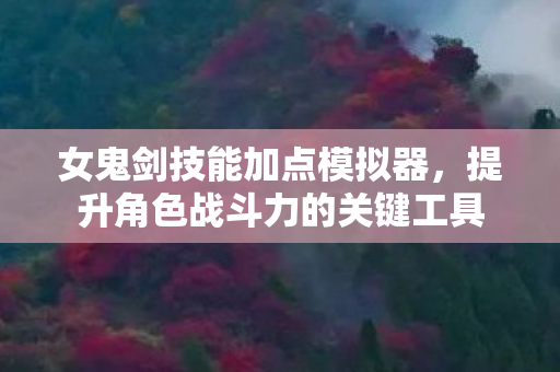 女鬼剑技能加点模拟器，提升角色战斗力的关键工具