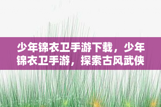 少年锦衣卫手游下载,少年锦衣卫手游,探索古风武侠的奇妙世界 少年锦衣卫手游下载,少年锦衣卫手游,探索古风武侠的奇妙世界